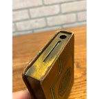 Vintage Miniature Book Savings Bank Citizens State Bank Shawano Wisconsin No Key Leather-Wrapped