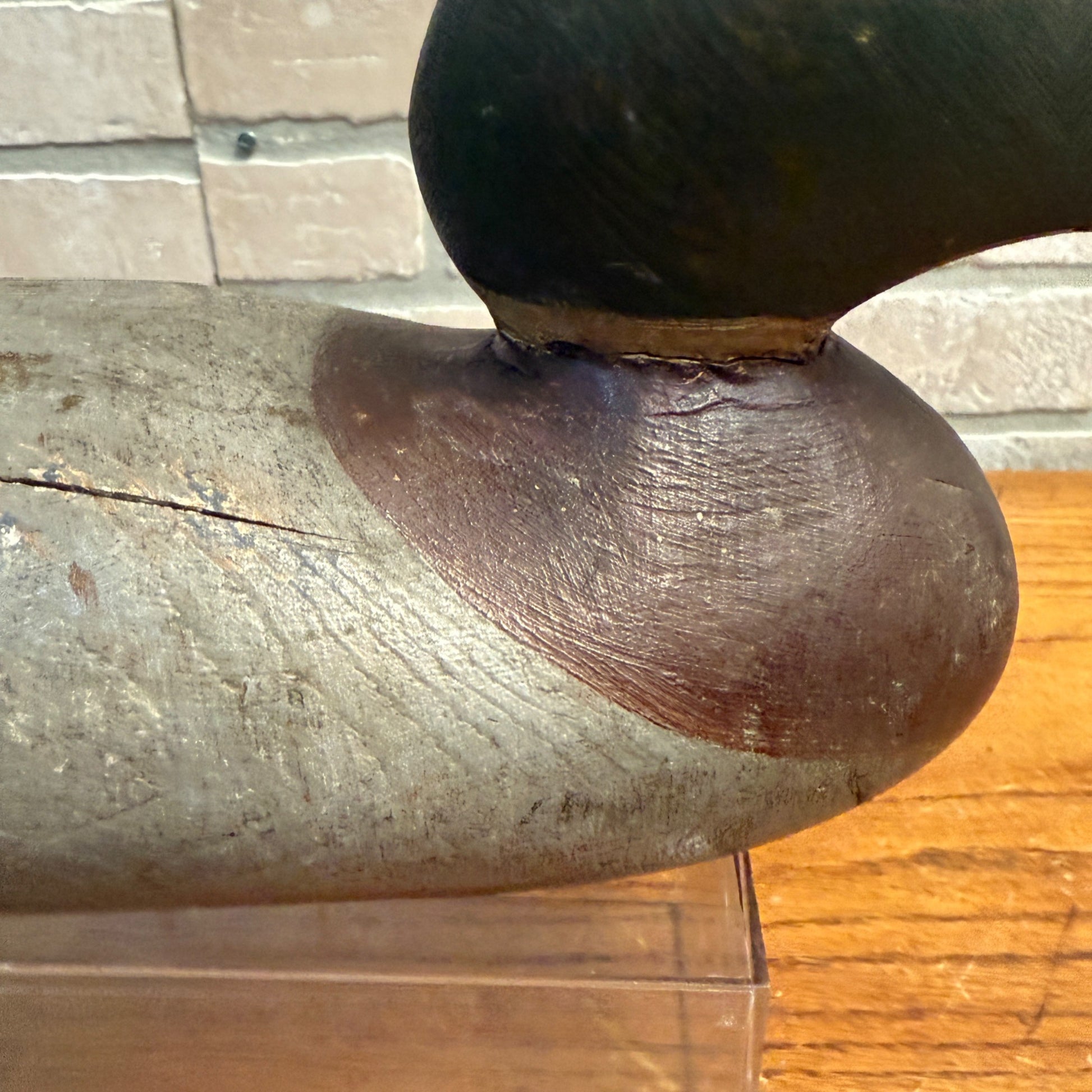 Vintage Mason Mallard Wood Duck Decoy Wooden Repaired