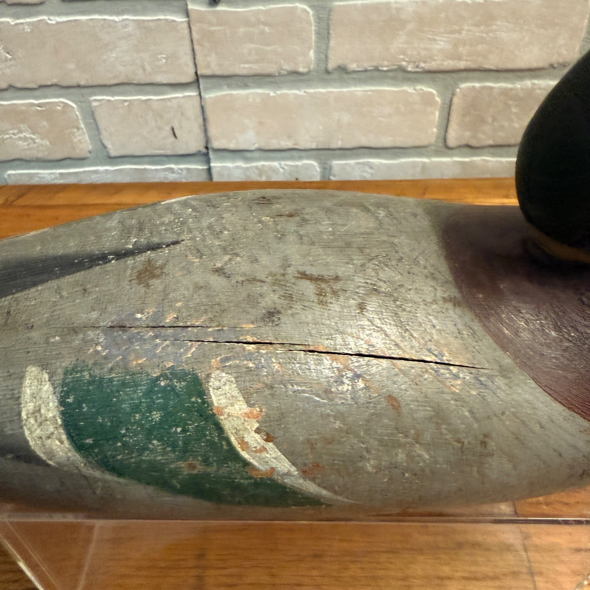 Vintage Mason Mallard Wood Duck Decoy Wooden Repaired