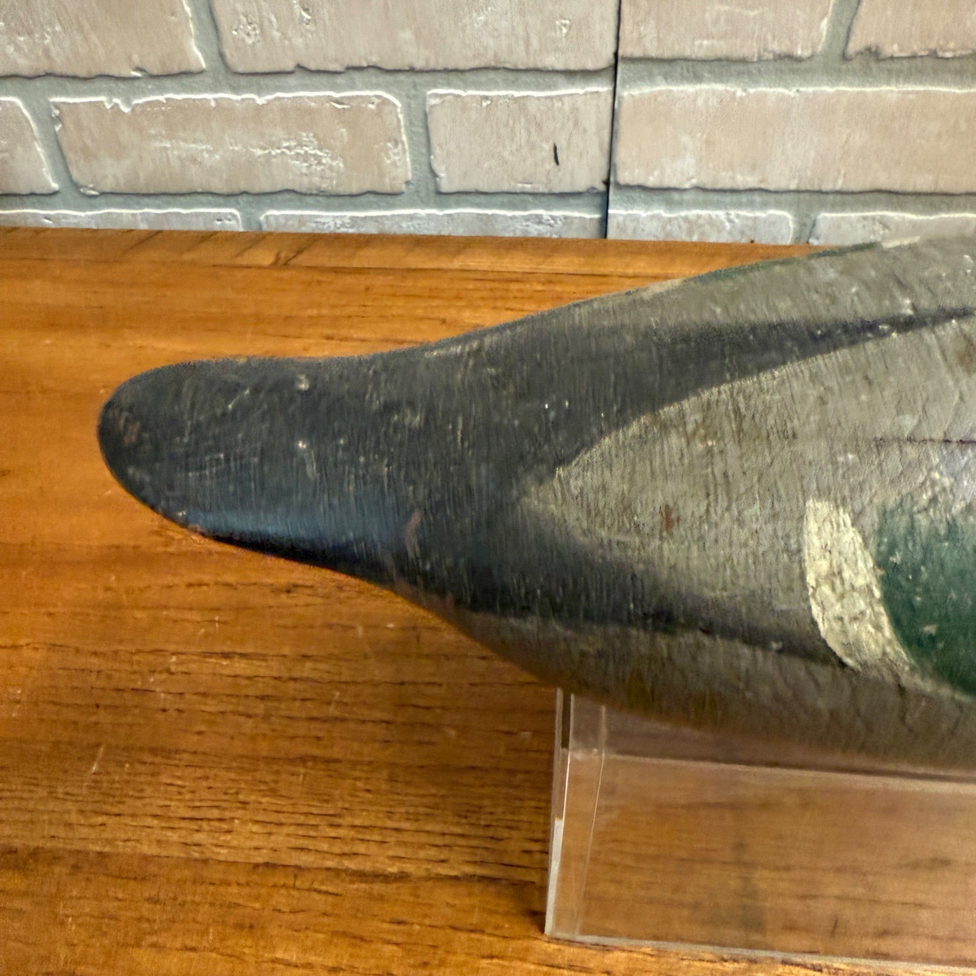 Vintage Mason Mallard Wood Duck Decoy Wooden Repaired