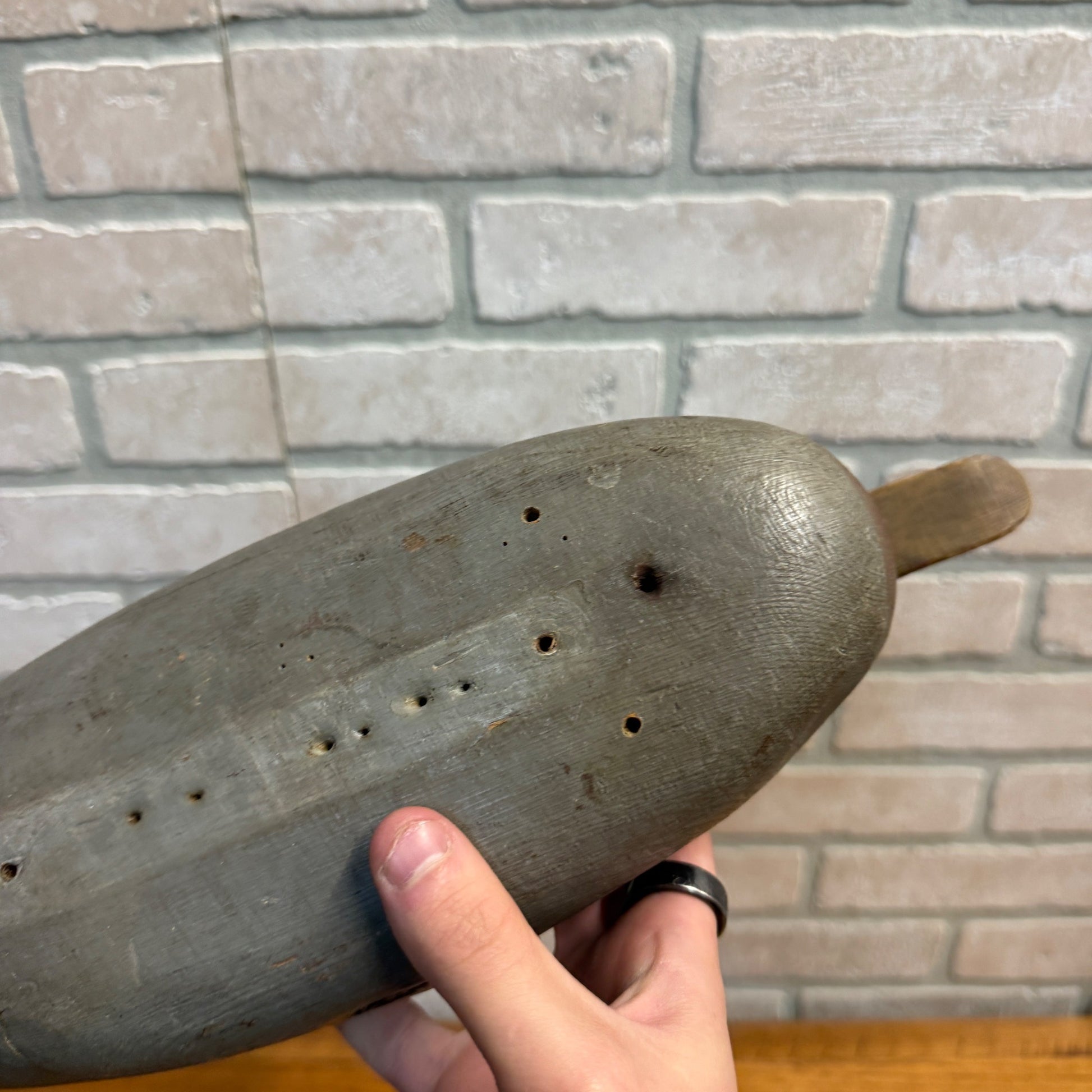 Vintage Mason Mallard Wood Duck Decoy Wooden Repaired