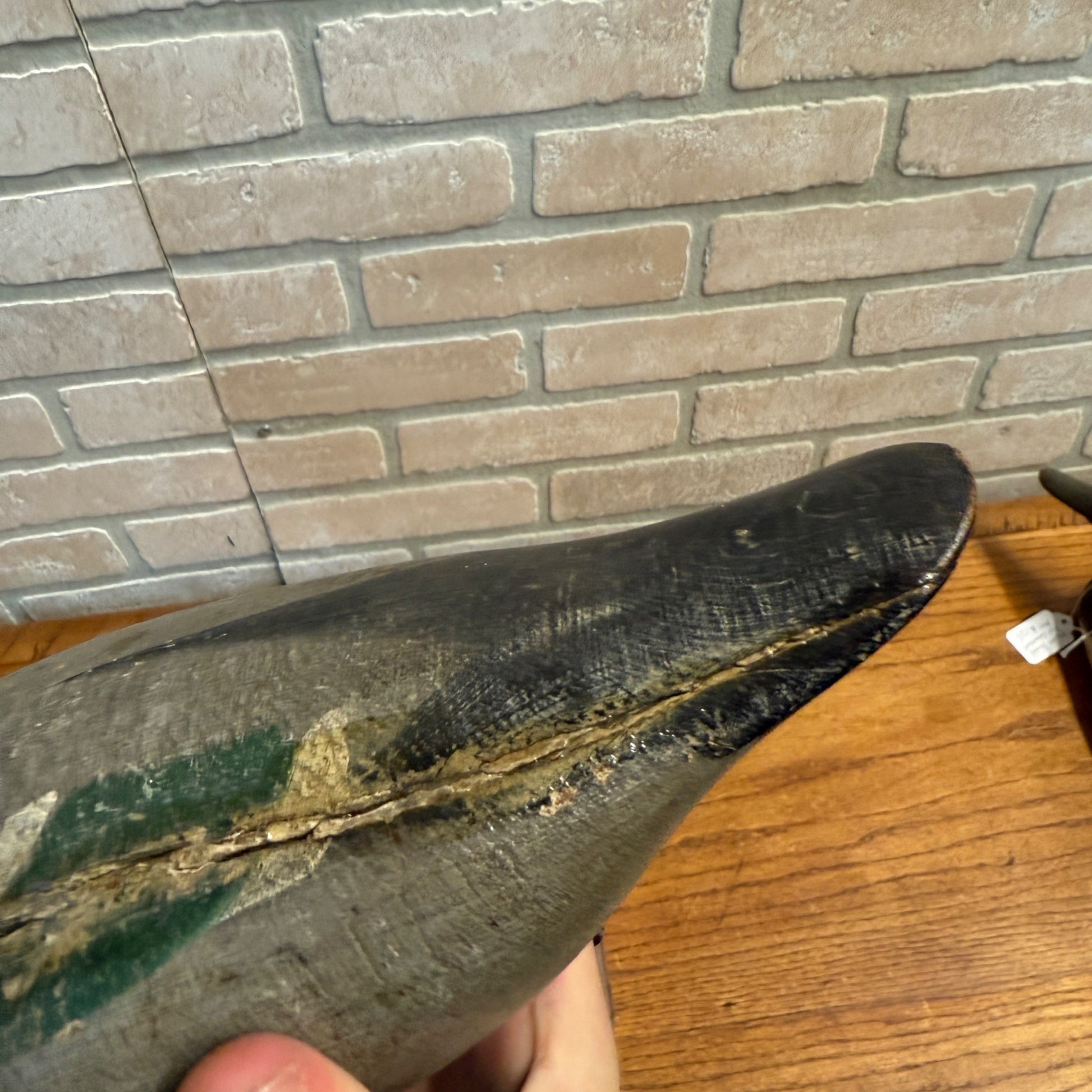 Vintage Mason Mallard Wood Duck Decoy Wooden Repaired