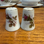 Vintage 1950s 24pc Child’s Miniature Moss Rose Tea & Dinner Set Japan W/ Box