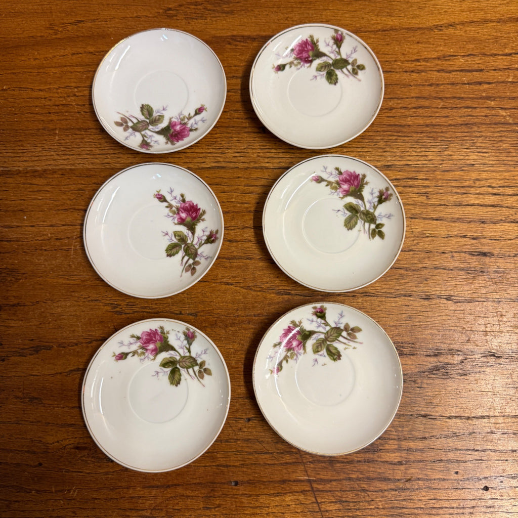 Vintage 1950s 24pc Child’s Miniature Moss Rose Tea & Dinner Set Japan W/ Box