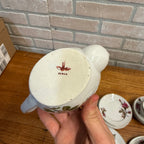 Vintage 1950s 24pc Child’s Miniature Moss Rose Tea & Dinner Set Japan W/ Box