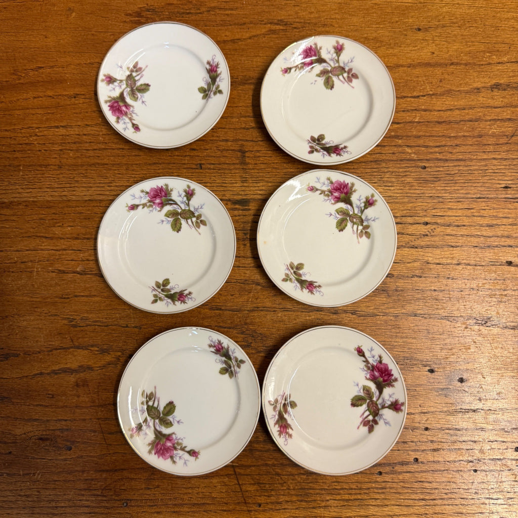 Vintage 1950s 24pc Child’s Miniature Moss Rose Tea & Dinner Set Japan W/ Box
