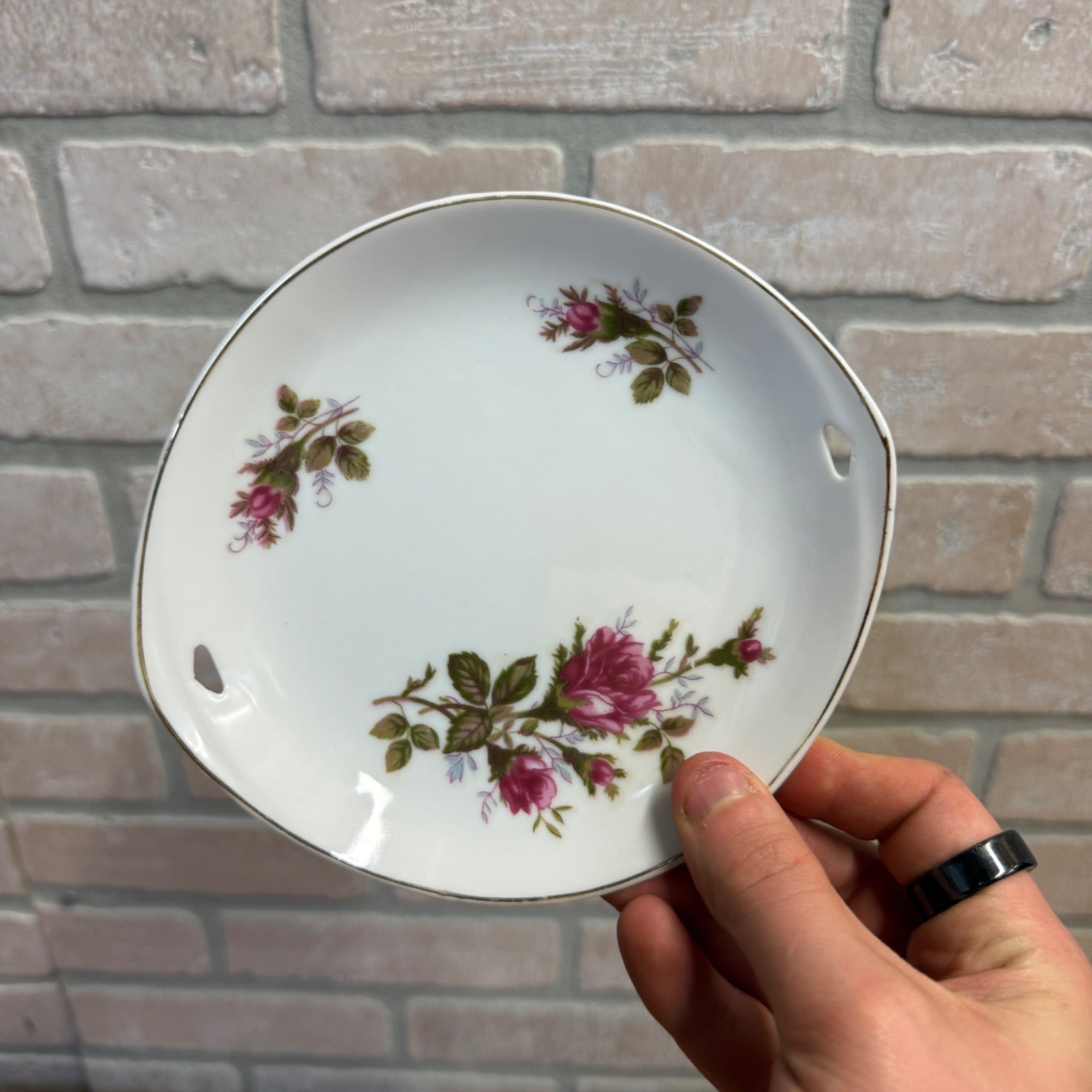 Vintage 1950s 24pc Child’s Miniature Moss Rose Tea & Dinner Set Japan W/ Box