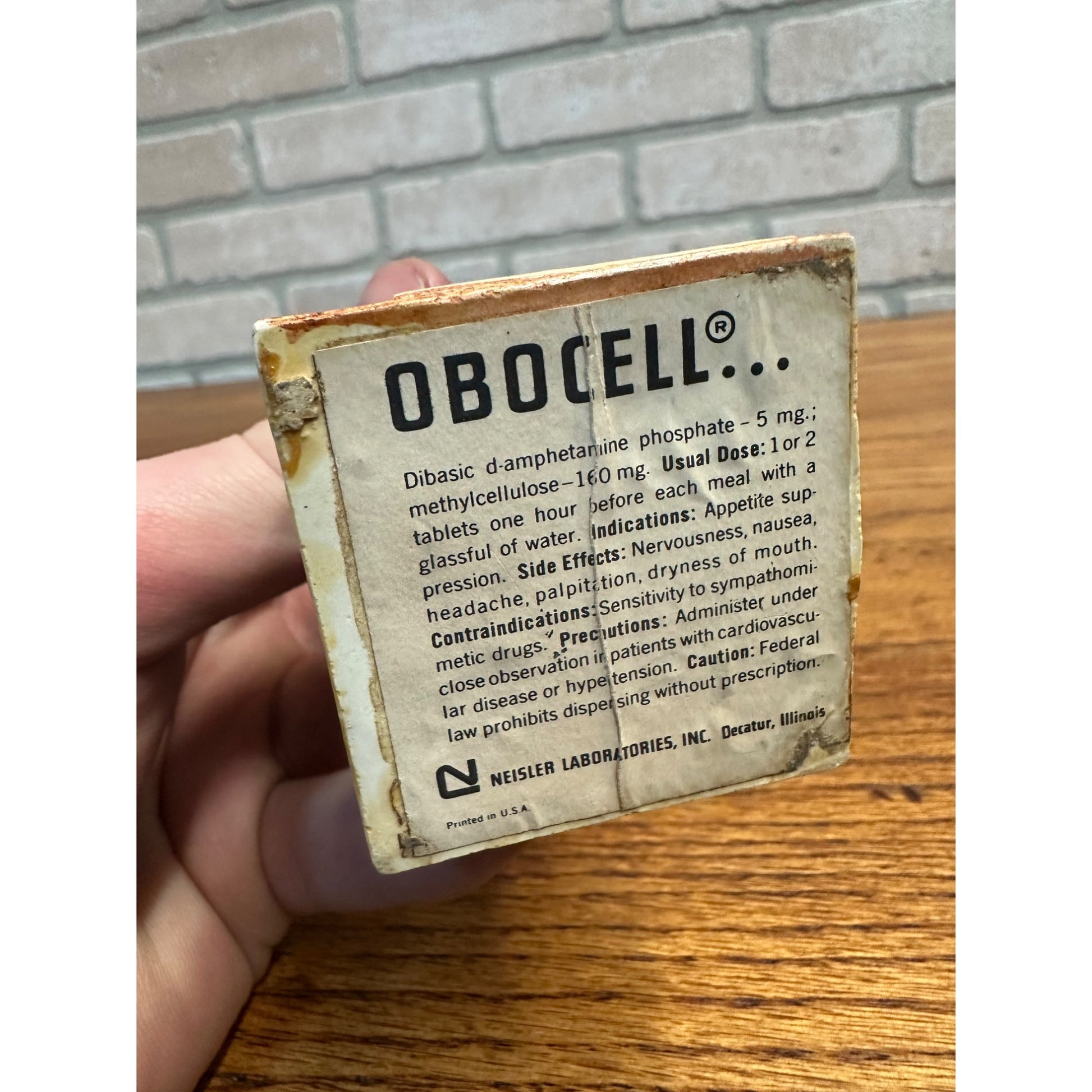 Vintage 1950s Neisler Laboratories RX Obocell Drug Store Advertising Figurine