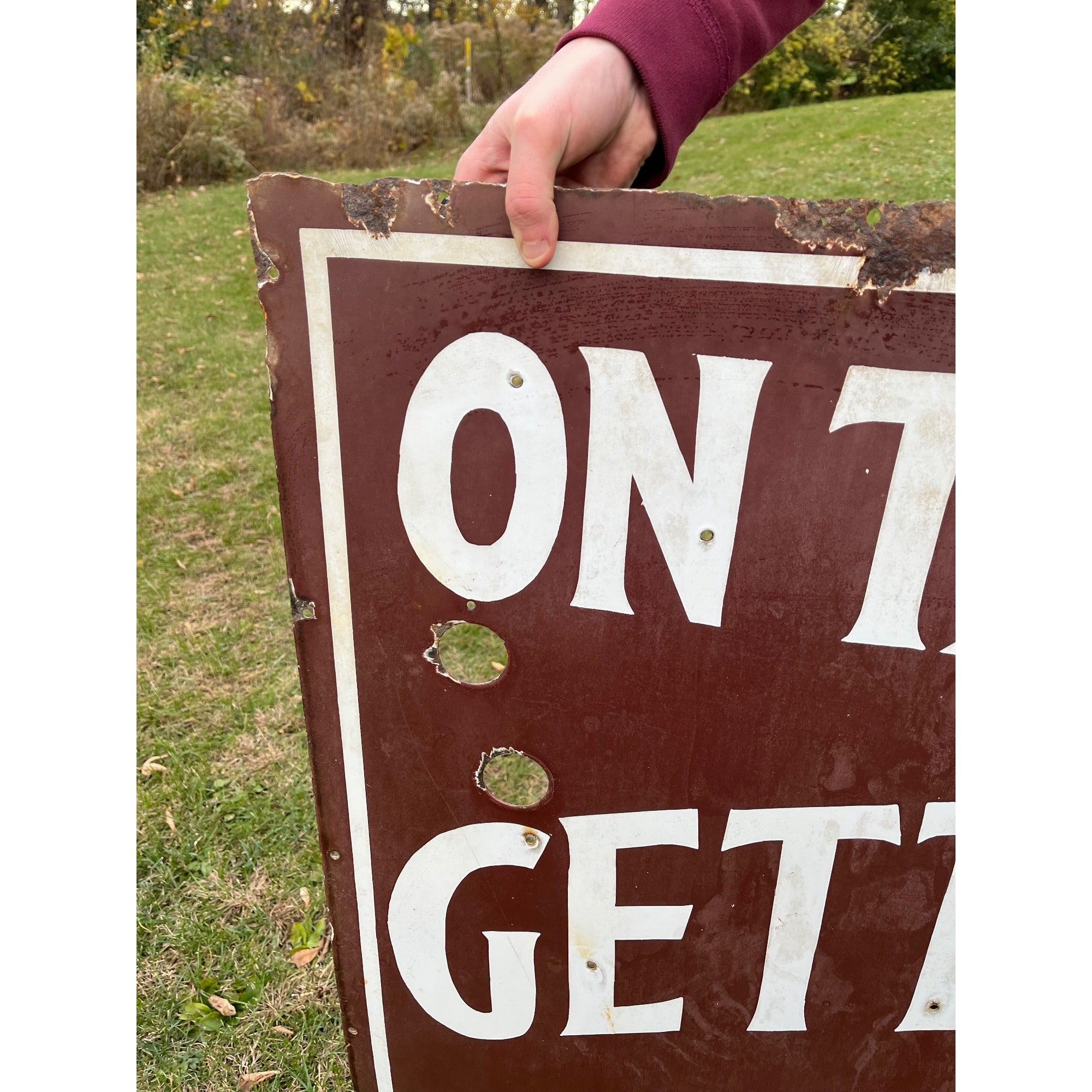 SCARCE Gettelman $1000 Porcelain Beer Sign Milwaukee WI 4ft x 3ft