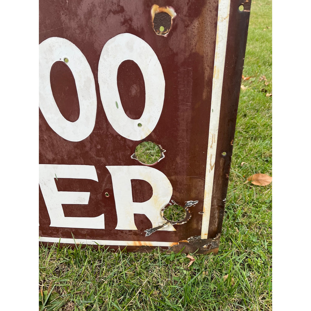 SCARCE Gettelman $1000 Porcelain Beer Sign Milwaukee WI 4ft x 3ft