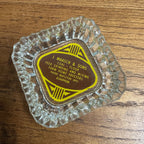 Vintage Ashippun Wisconsin Wis Advertising Glass Ashtray Farm Coal Maasch Flour