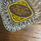 Vintage Ashippun Wisconsin Wis Advertising Glass Ashtray Farm Coal Maasch Flour