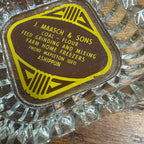 Vintage Ashippun Wisconsin Wis Advertising Glass Ashtray Farm Coal Maasch Flour