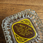 Vintage Ashippun Wisconsin Wis Advertising Glass Ashtray Farm Coal Maasch Flour