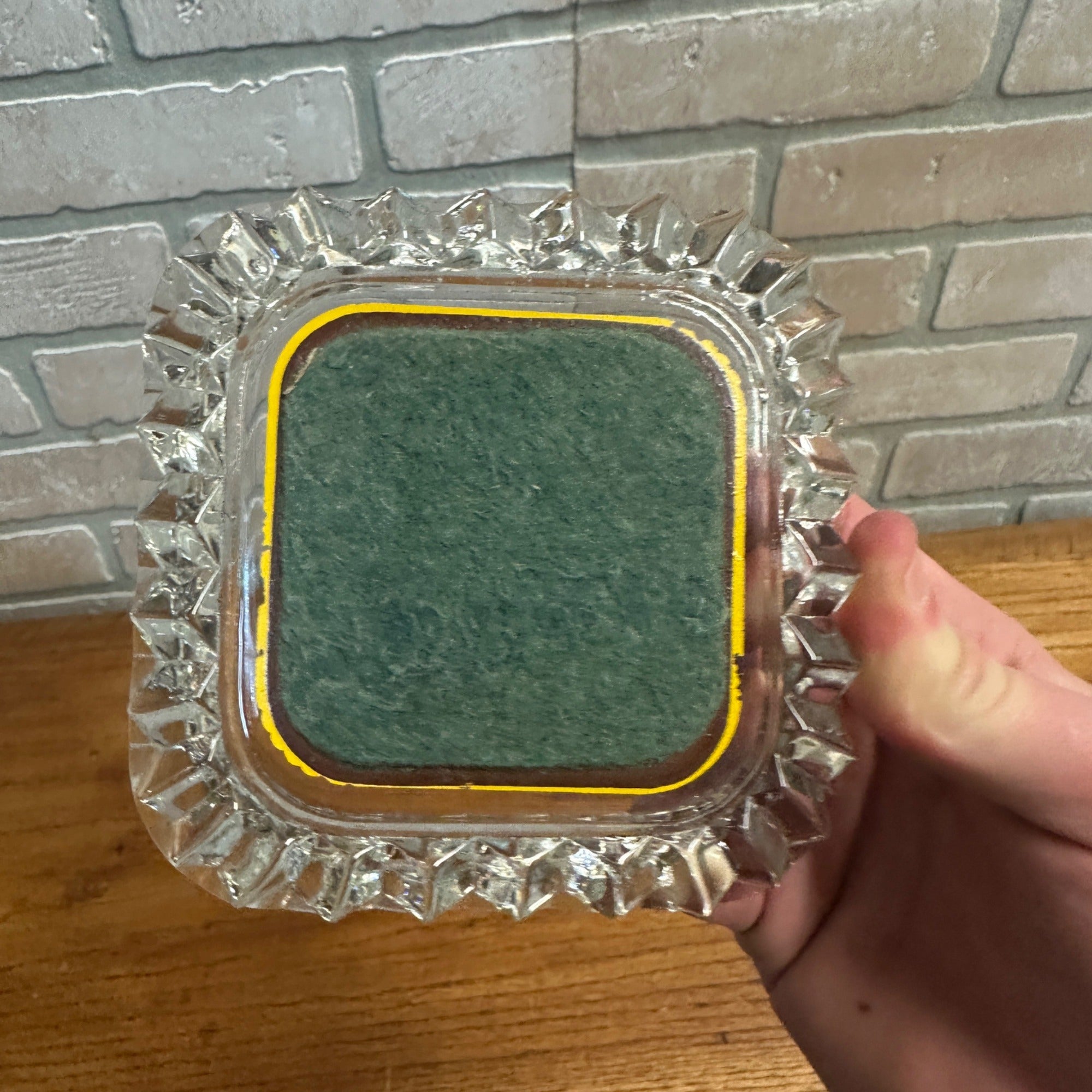 Vintage Ashippun Wisconsin Wis Advertising Glass Ashtray Farm Coal Maasch Flour