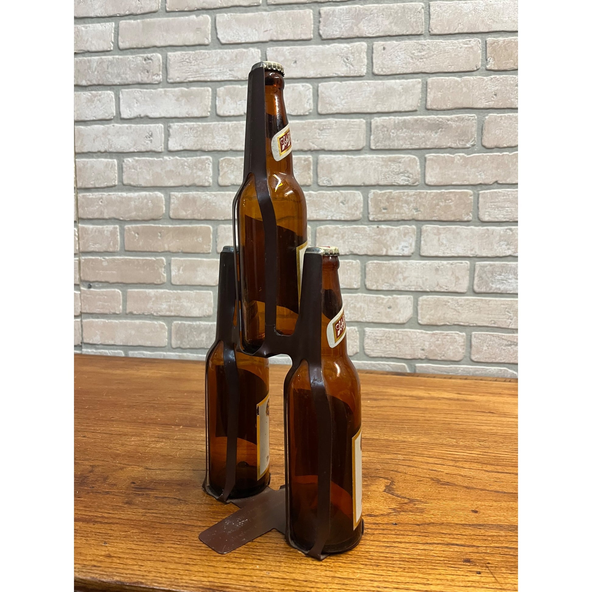 RARE Vintage 1950s Schlitz Beer Advertising Backbar Bottle Pyramid Display