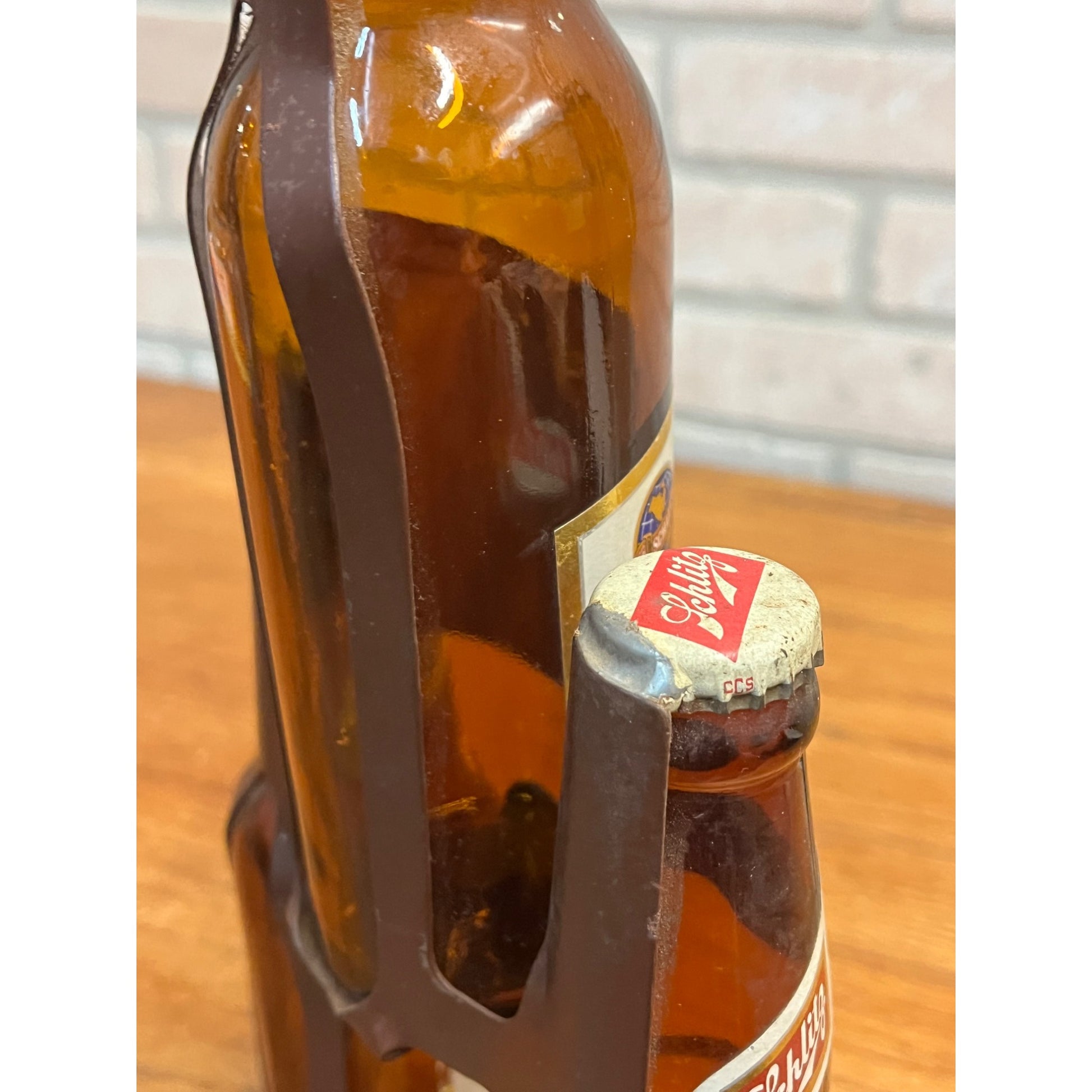 RARE Vintage 1950s Schlitz Beer Advertising Backbar Bottle Pyramid Display