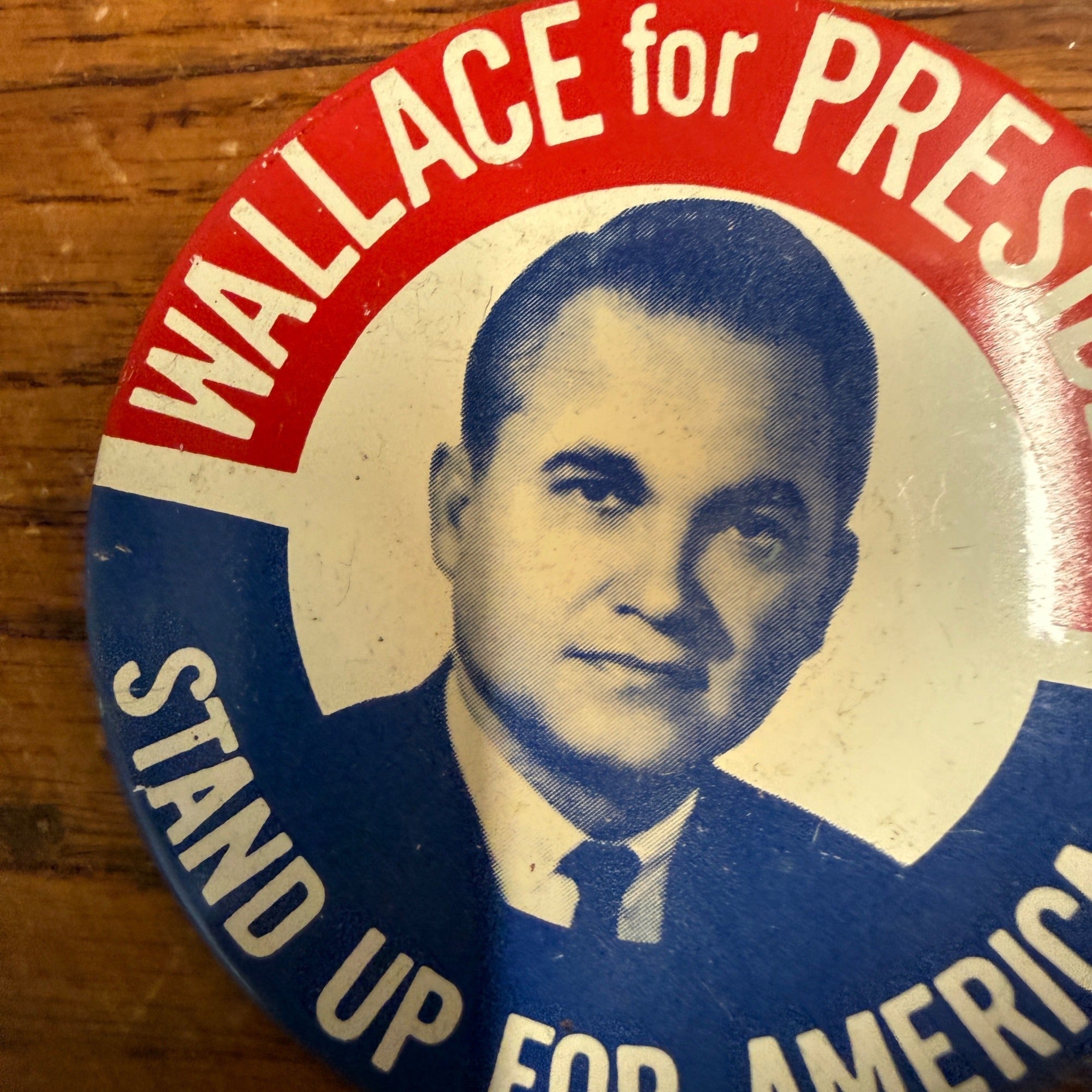 (2) George Wallace For President LeMay Political Button Pins Campaign