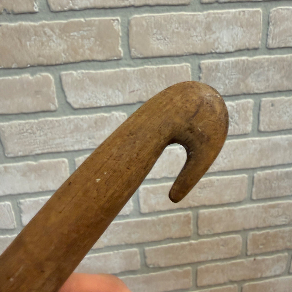 Antique Primitive 19th Century Butter Paddle W/ Hooked End Early Kitch ...