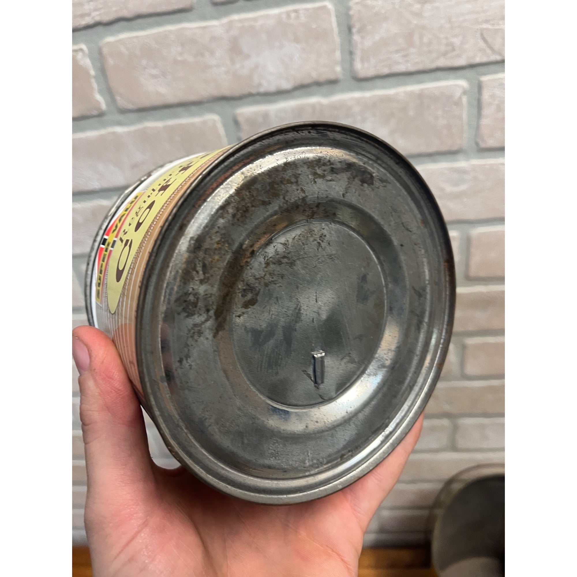 Vintage Super Value Regular Grind Coffee Can Advertising 1lb Keywind