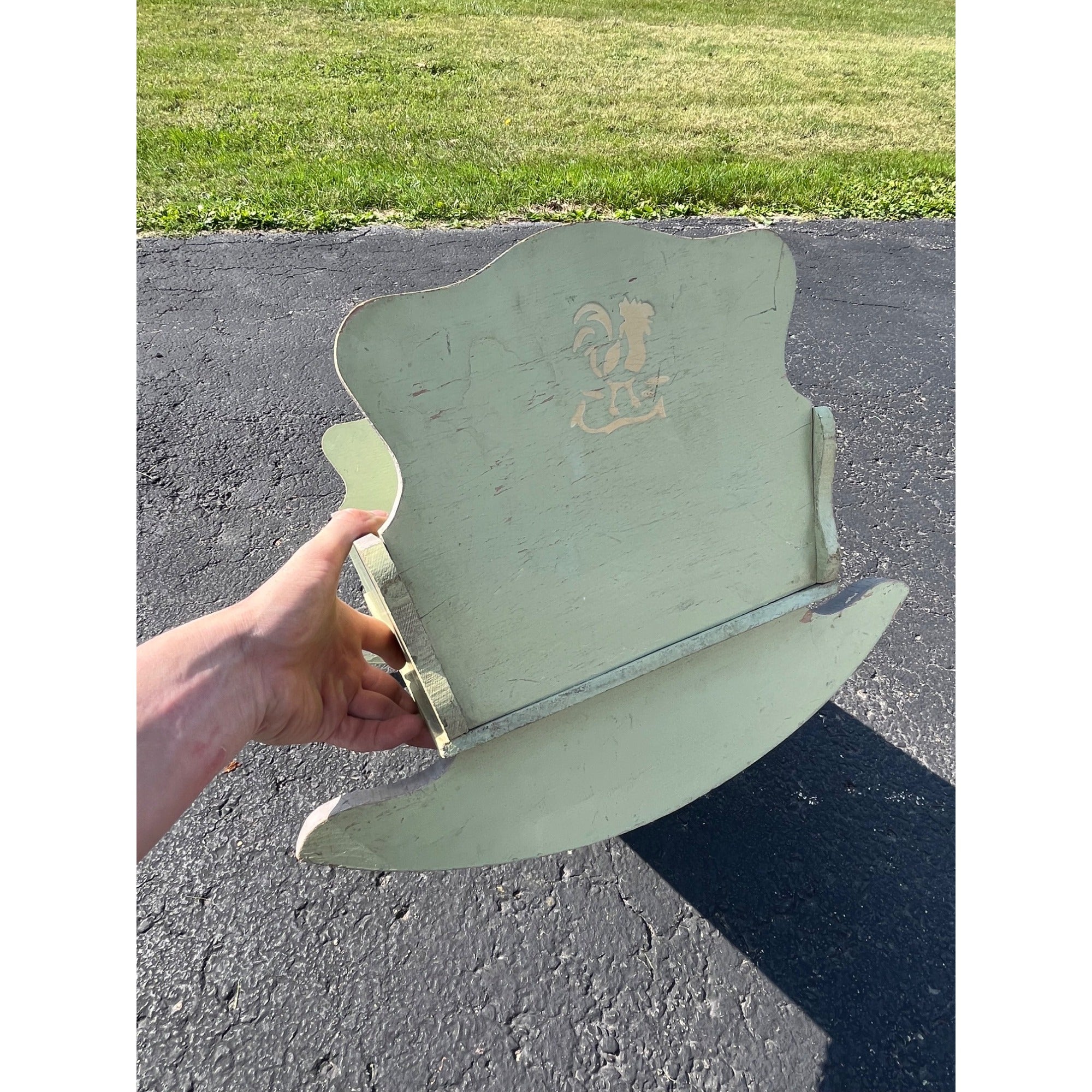 Vintage 1930s Baby's Rocker Crib Wooden Gould Mfg Co. Toddler Toys of Oshkosh WI