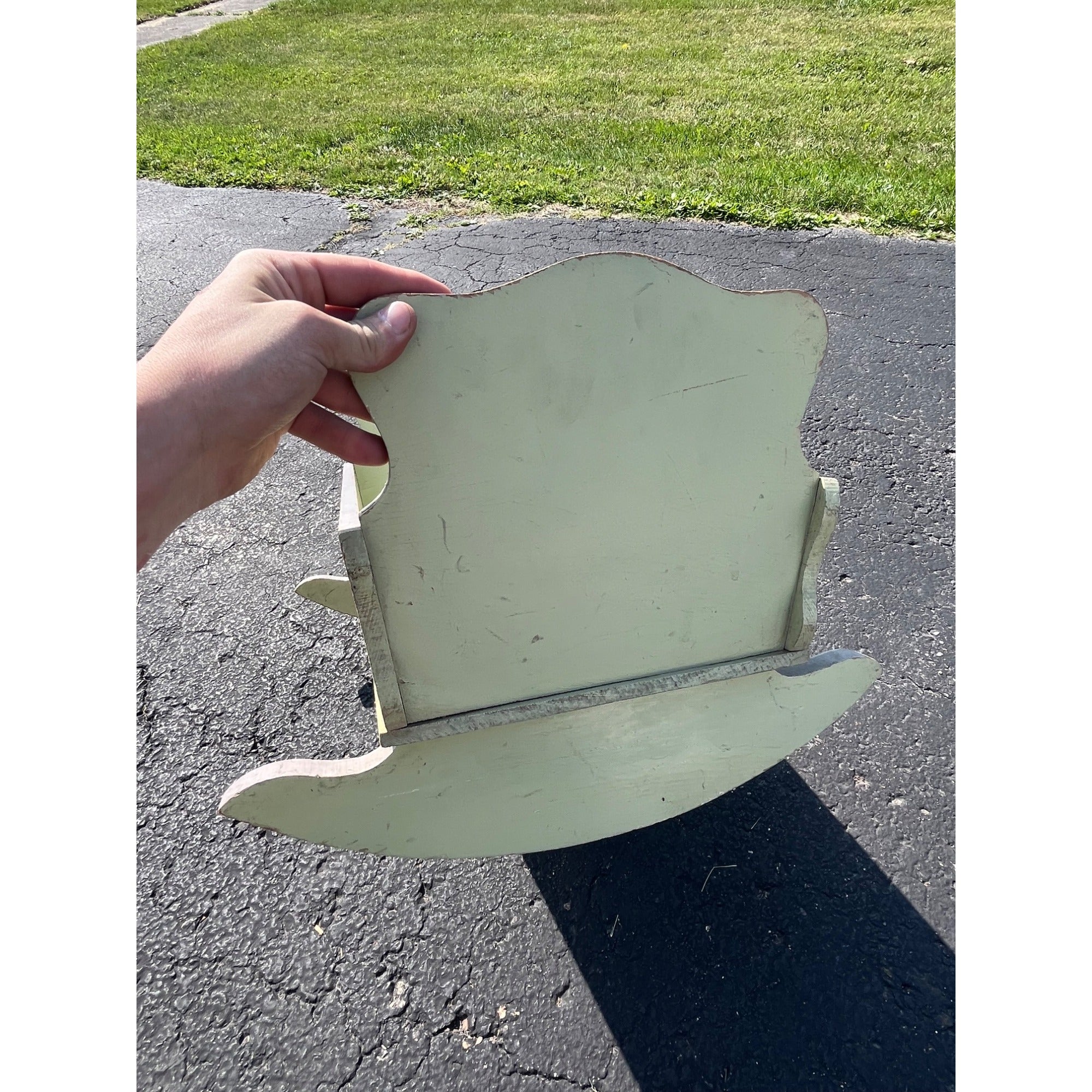 Vintage 1930s Baby's Rocker Crib Wooden Gould Mfg Co. Toddler Toys of Oshkosh WI