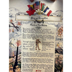 WWI US Army AEF 32nd Infantry Division March on Rhine Morris 1919 Litho Poster