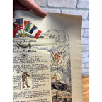 WWI US Army AEF 32nd Infantry Division March on Rhine Morris 1919 Litho Poster