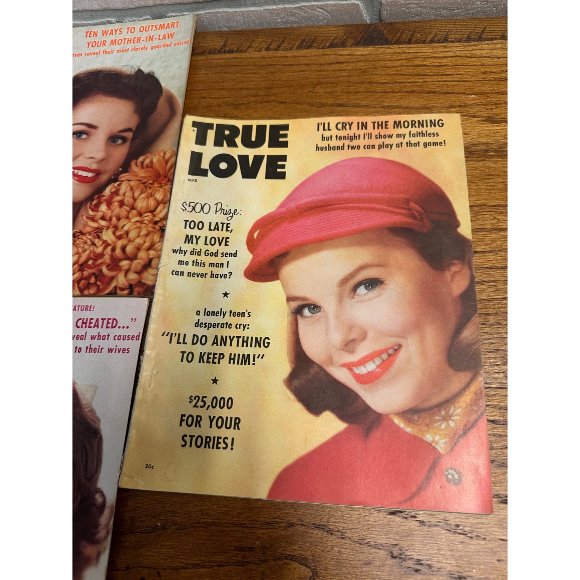 Vintage 1950s True Love Stories Teenage Pulp Fiction Magazines Lot (5)