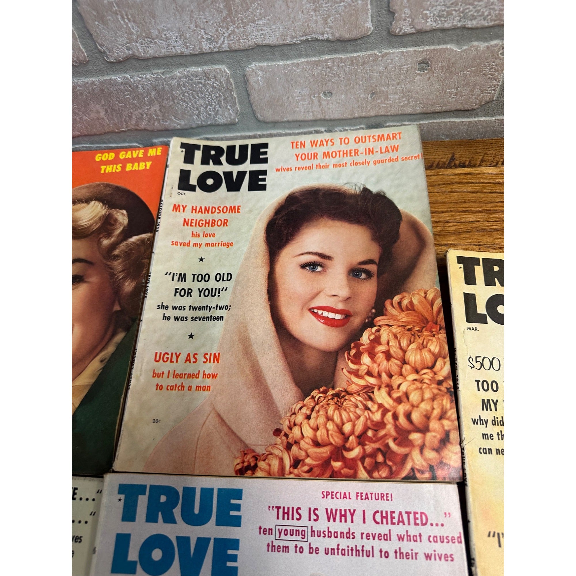Vintage 1950s True Love Stories Teenage Pulp Fiction Magazines Lot (5)