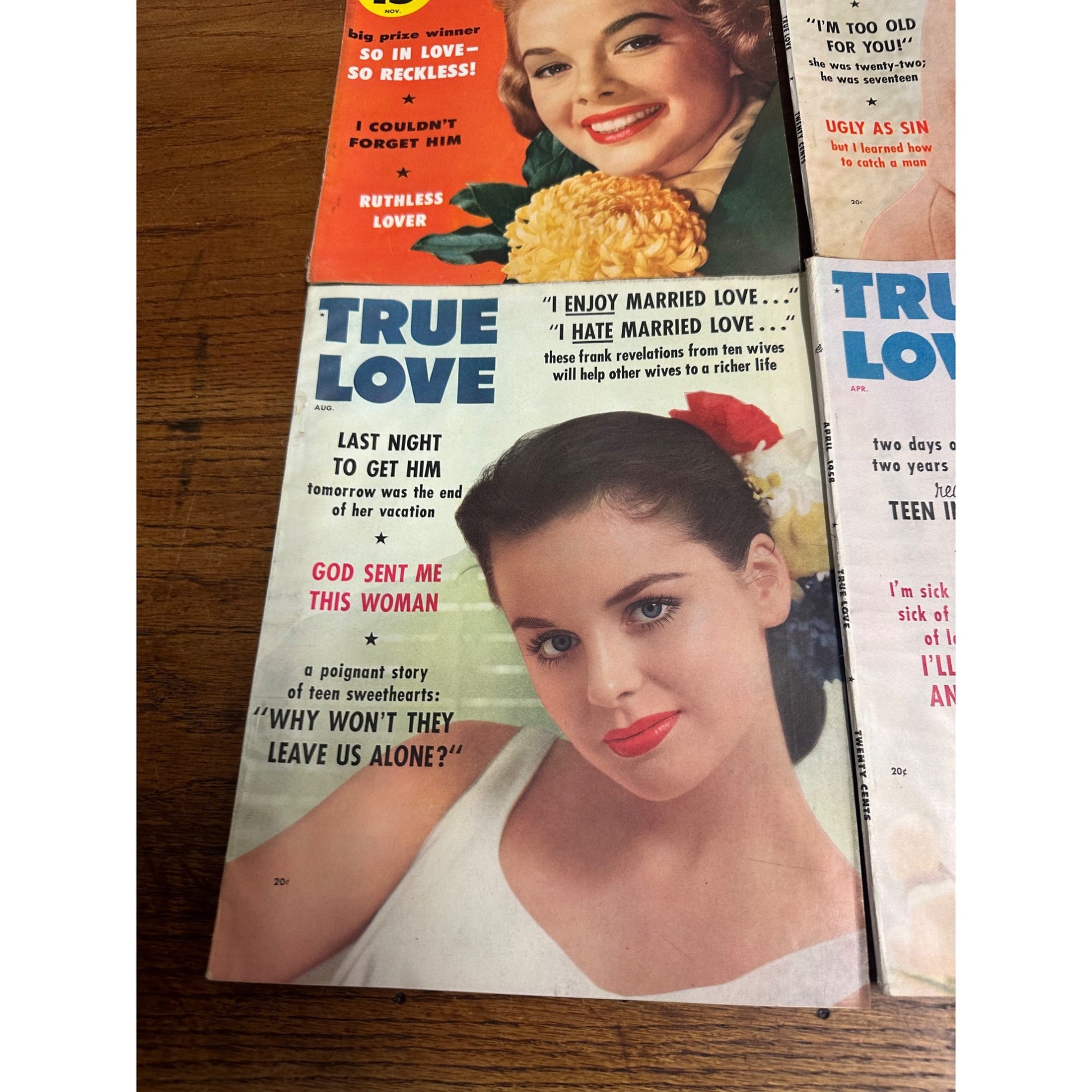 Vintage 1950s True Love Stories Teenage Pulp Fiction Magazines Lot (5)