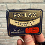 Vintage Ex Lax Chocolate Laxative Metal Advertising Tin