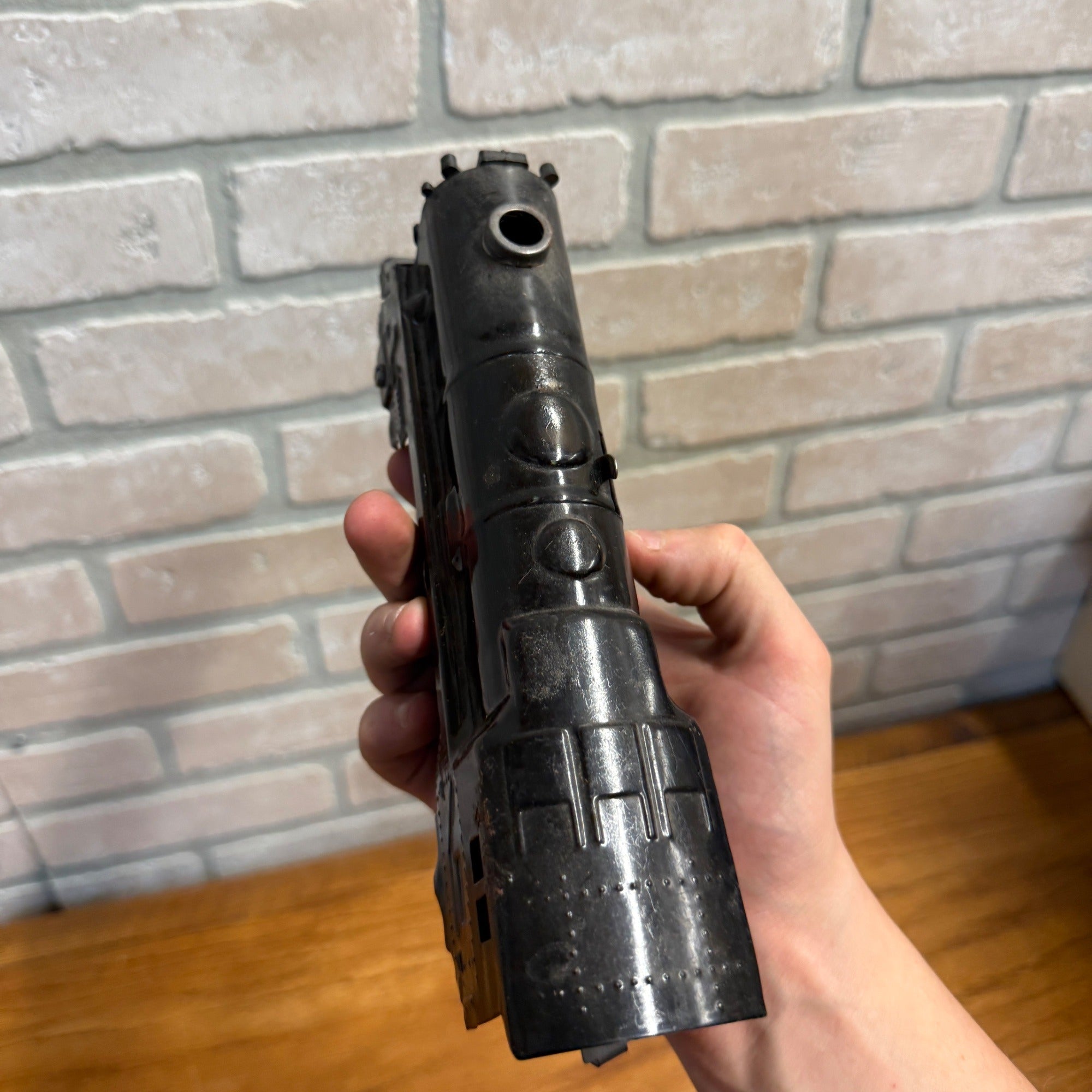 Vintage Tin Metal Marx Train Toy Set W/ Cars Locomotive & Track