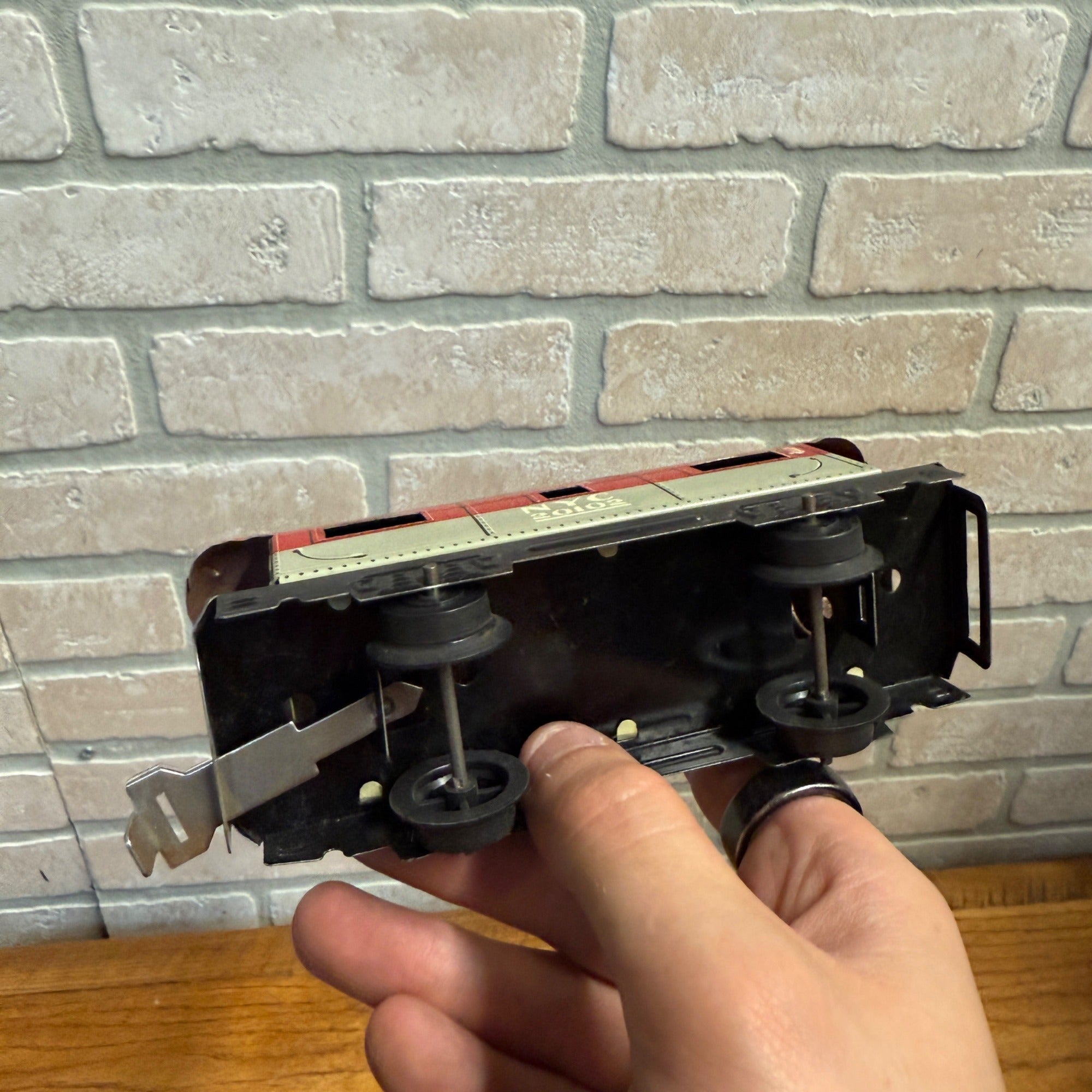 Vintage Tin Metal Marx Train Toy Set W/ Cars Locomotive & Track