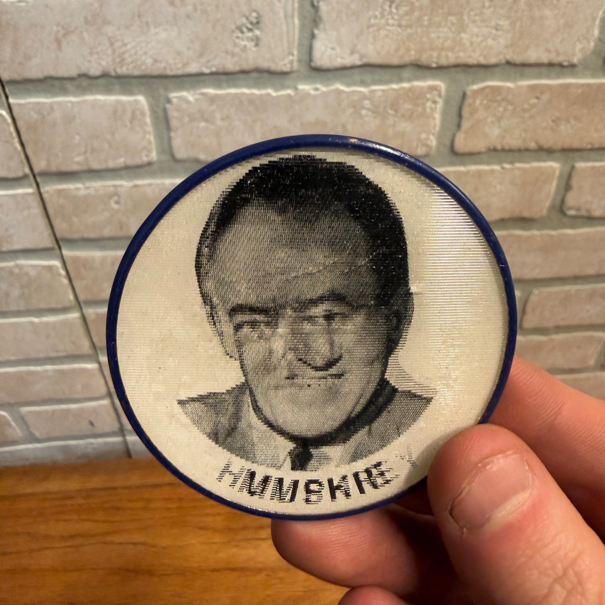 1968 Hubert Humphrey & Ed Muskie 2.5 inch Presidential Campaign flasher button