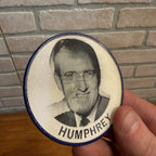 1968 Hubert Humphrey & Ed Muskie 2.5 inch Presidential Campaign flasher button