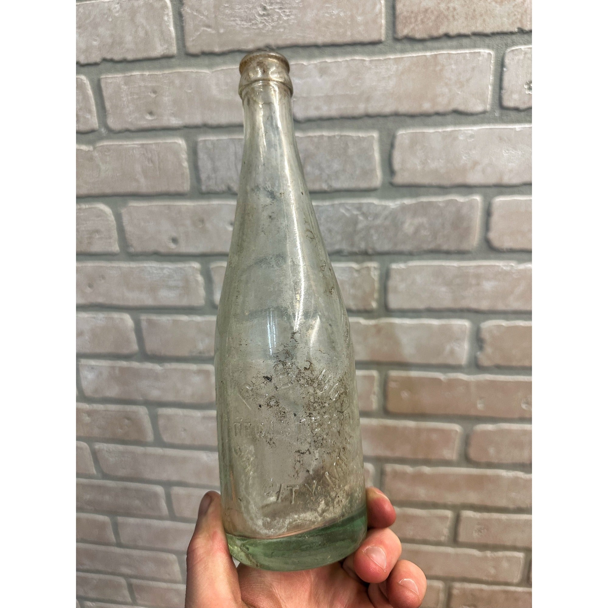 Pre-Pro Phoenix Brewery P.B. Co Beer Bottle Aqua Blue Embossed Bay City MI