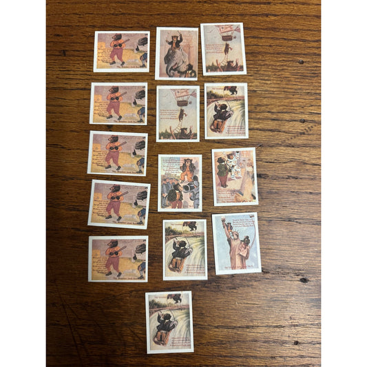 Vintage Cracker Jack Bears Mini Postcards Lot (14) Prizes Toys Miniature 1993