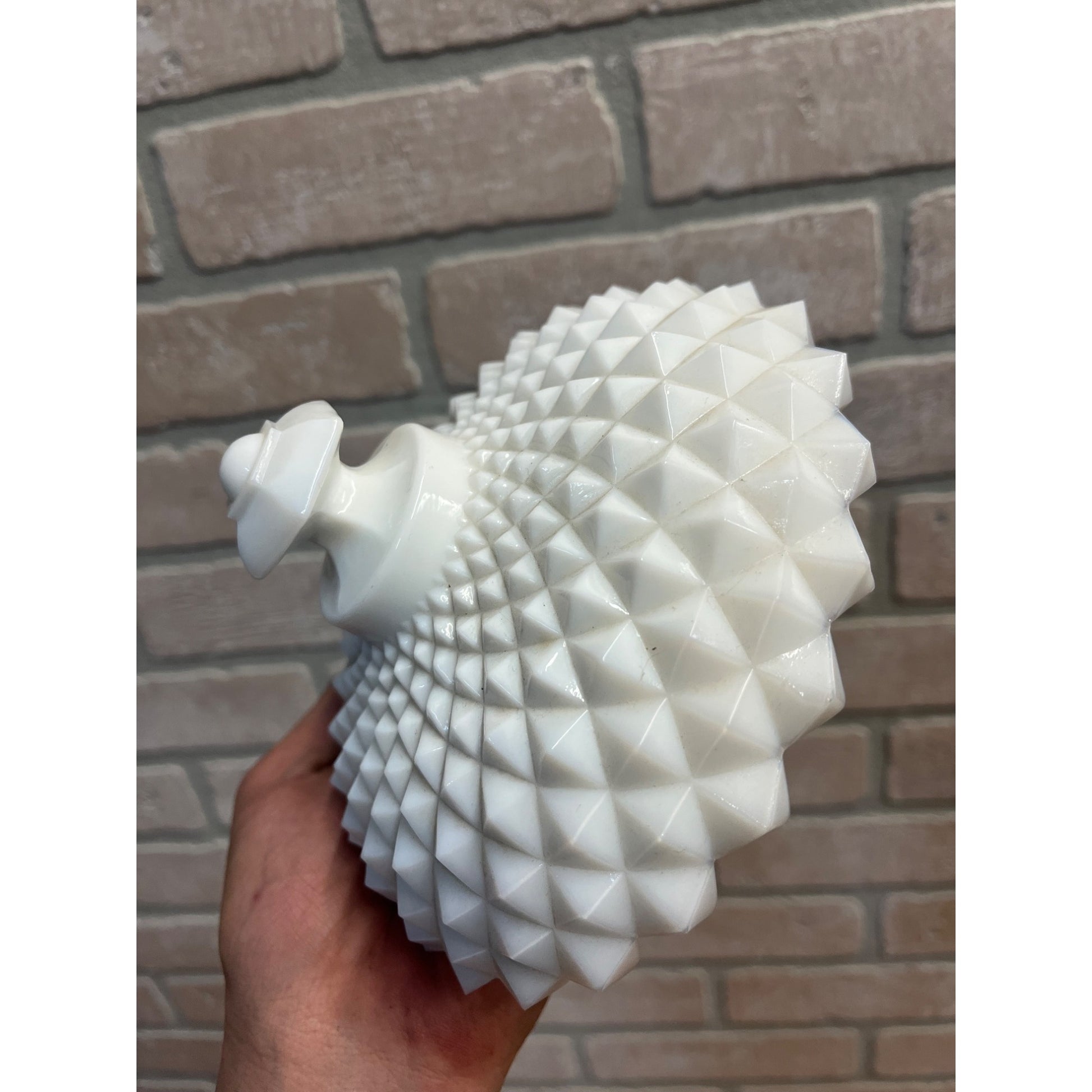 Westmoreland White Milk Glass Sawtooth Diamond Replacement Candy Dish LID