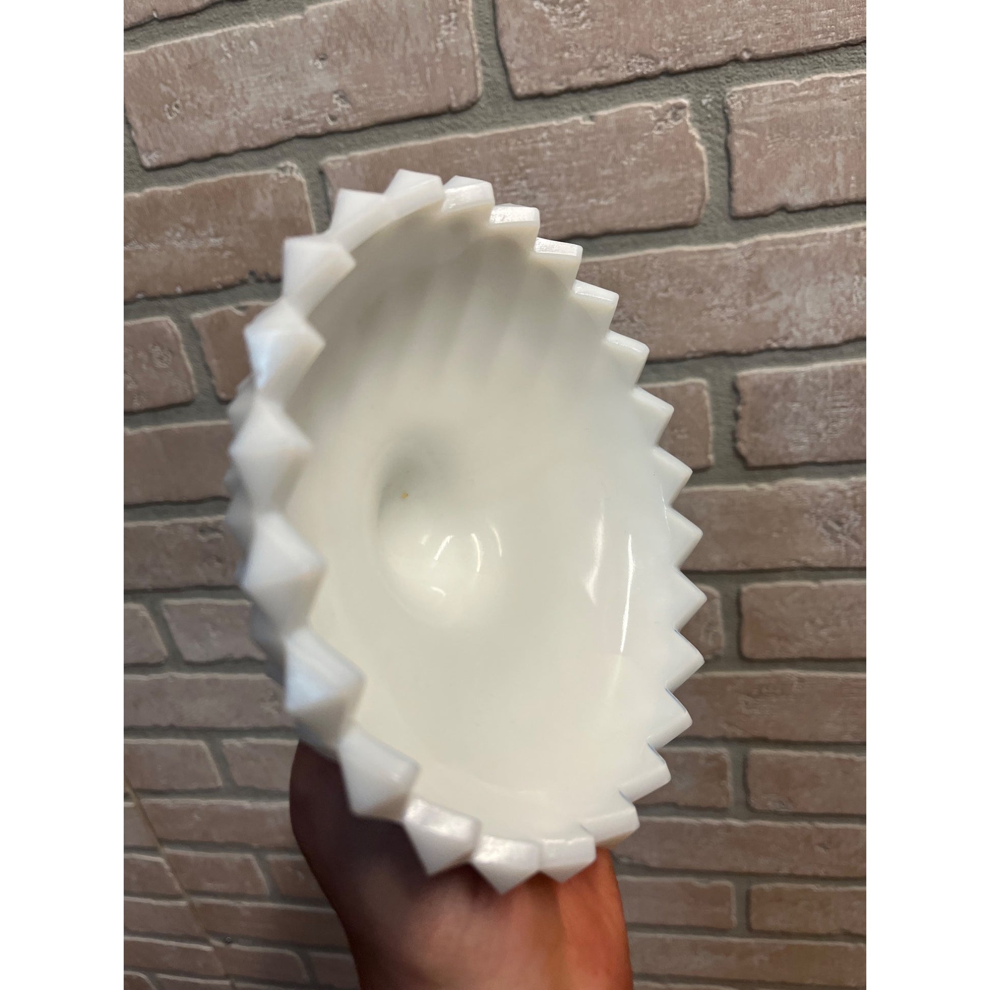 Westmoreland White Milk Glass Sawtooth Diamond Replacement Candy Dish LID