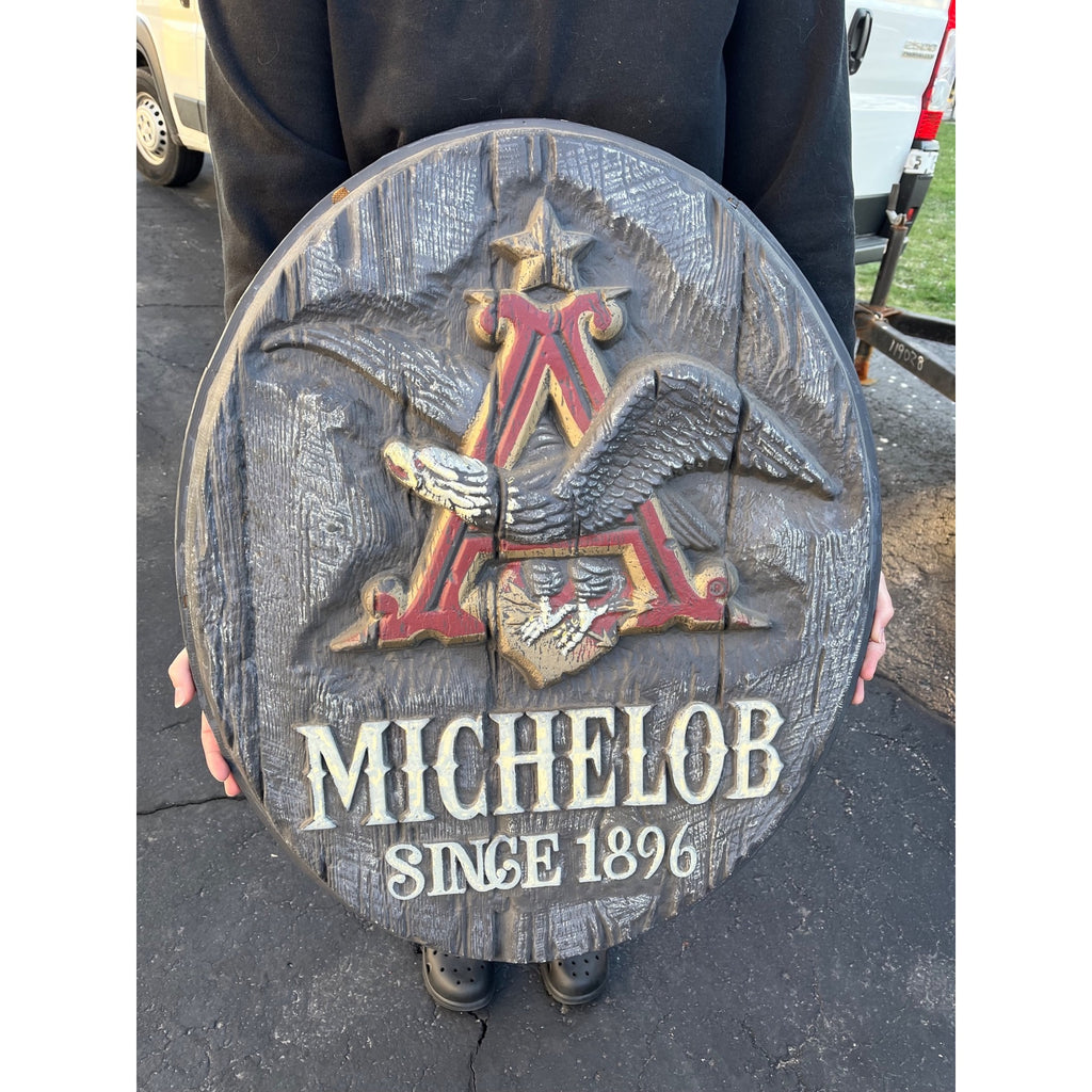 Vintage 1980s Michelob On Tap Anheuser Busch Beer Eagle Plastic Bar Sign