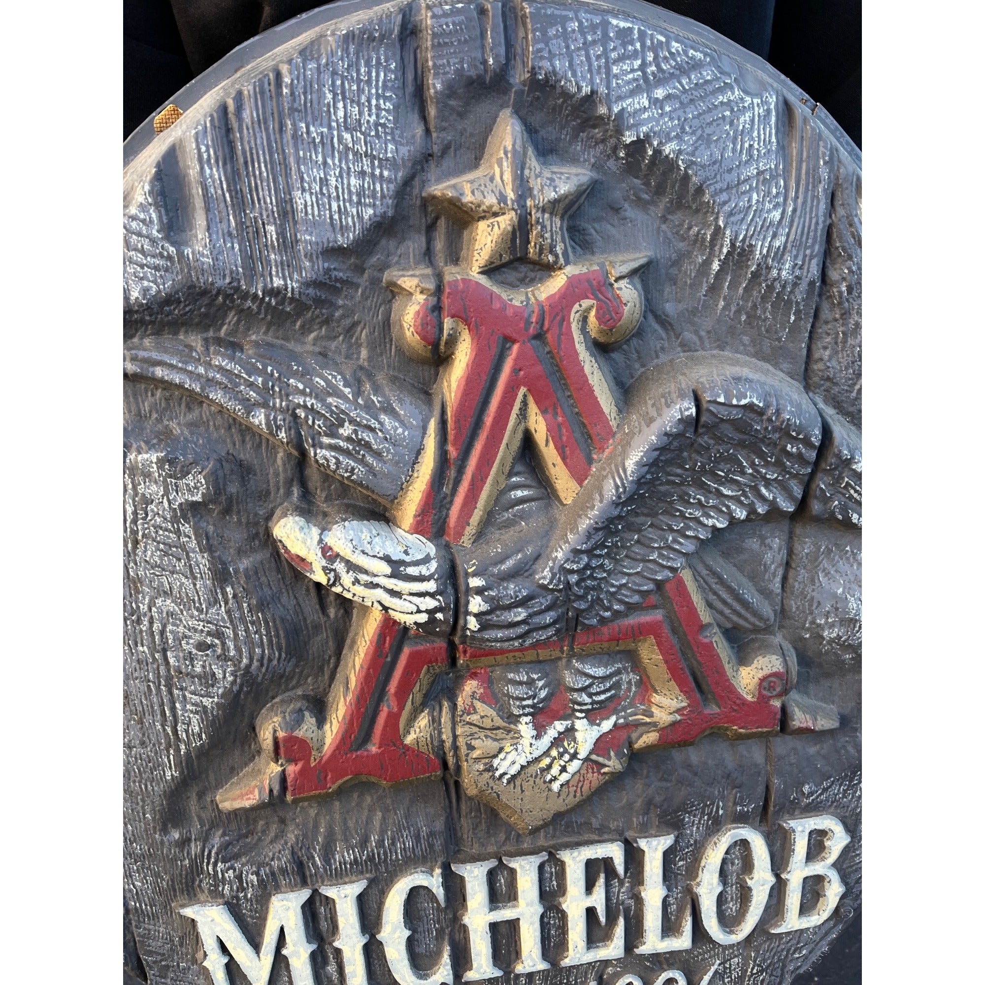 Vintage 1980s Michelob On Tap Anheuser Busch Beer Eagle Plastic Bar Sign