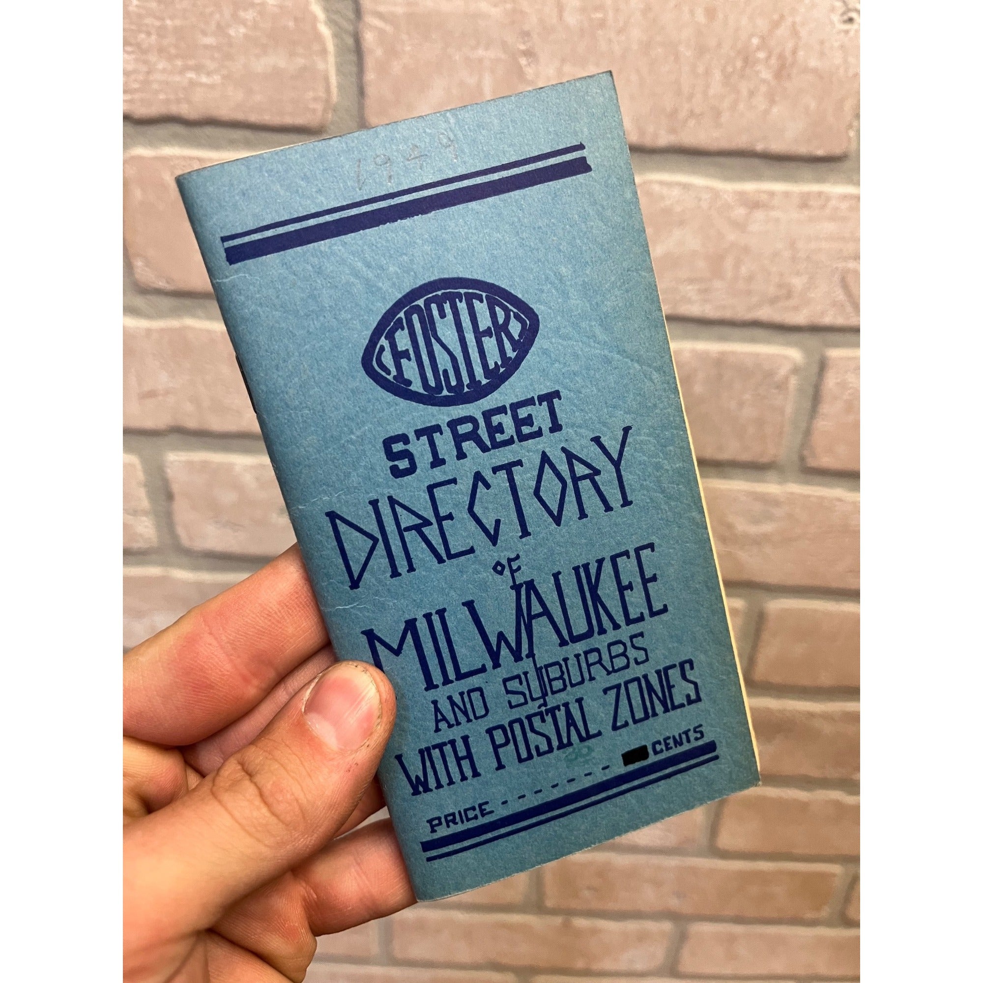 Vintage c1949 Milwaukee Directory Street Guide Booklet Travel Foster + Suburbs