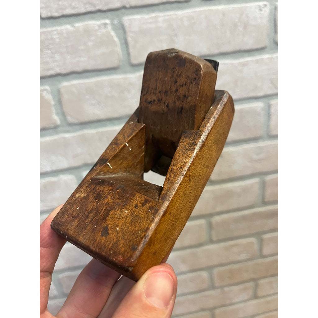 Antique Cooper's Barrel Makers Round Bottom Wooden Plane Curved Sole Tool 4.5"