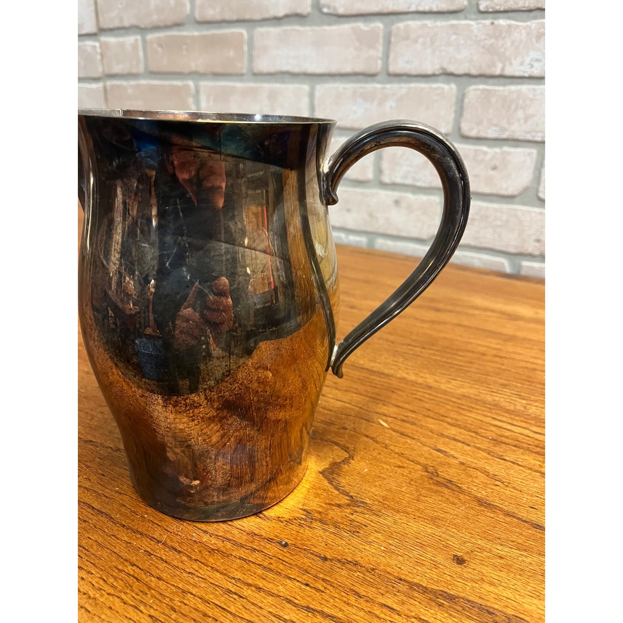 Vintage Wm. Rogers Paul Revere Reproduction Silver Plate Pitcher 7.5"