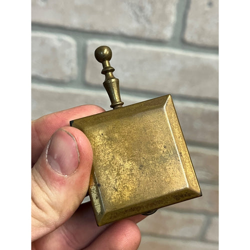 Vintage Mini Portable Pocket Purse Travel Cigarette Ashtray Brass Silent Butler