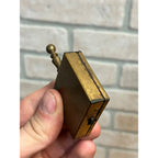 Vintage Mini Portable Pocket Purse Travel Cigarette Ashtray Brass Silent Butler