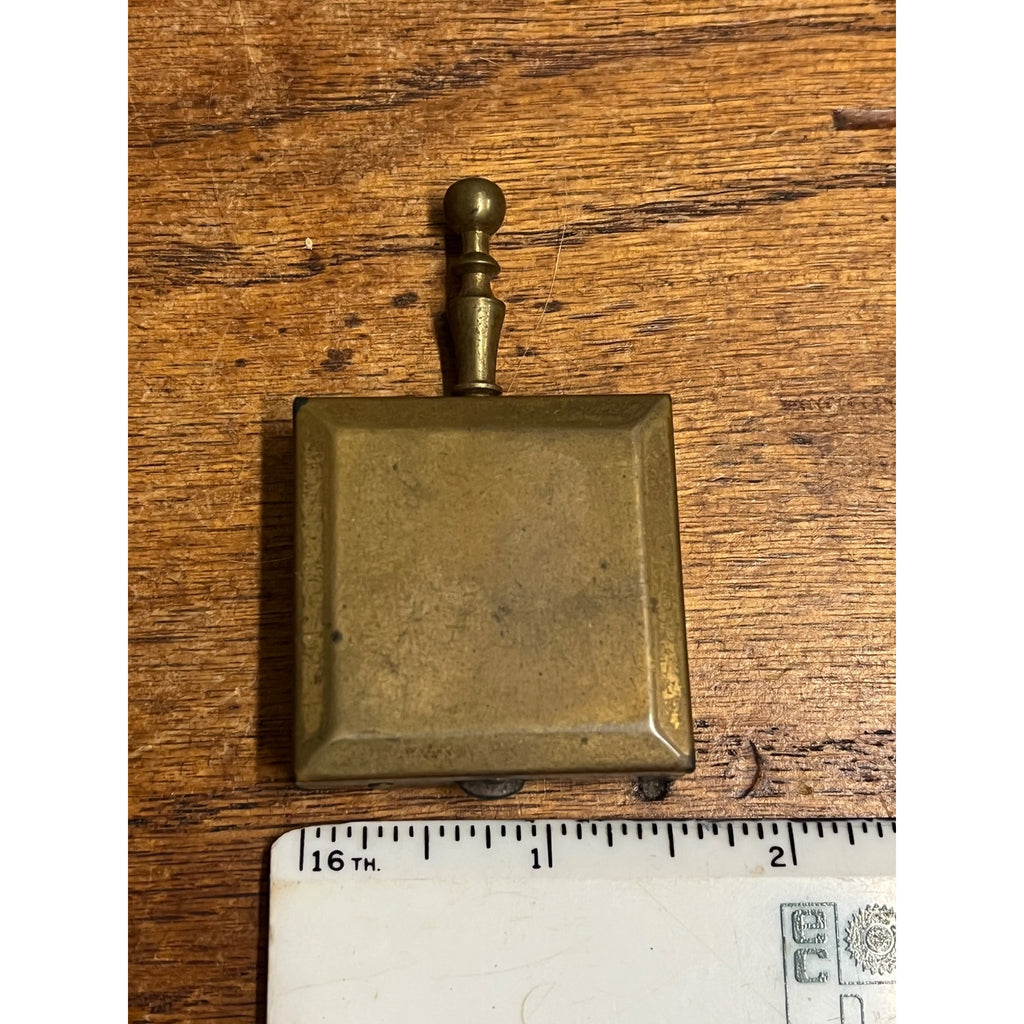 Vintage Mini Portable Pocket Purse Travel Cigarette Ashtray Brass Silent Butler