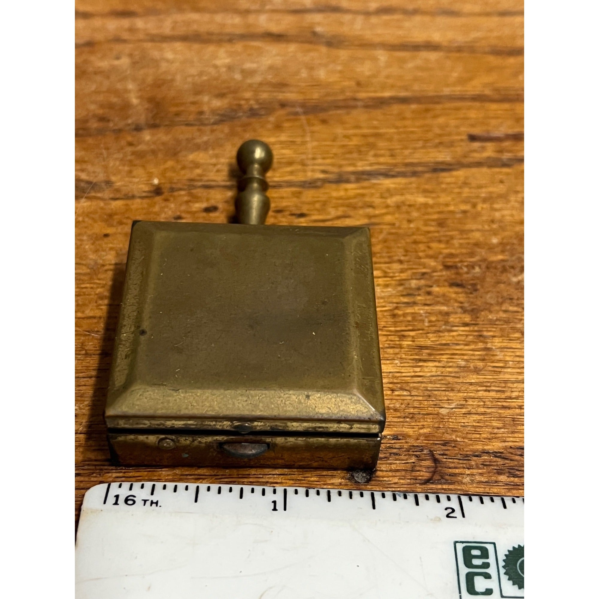 Vintage Mini Portable Pocket Purse Travel Cigarette Ashtray Brass Silent Butler