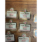 Vintage 1940s Fox Head 400 Beer Bottle Labels Waukesha Wis Mini